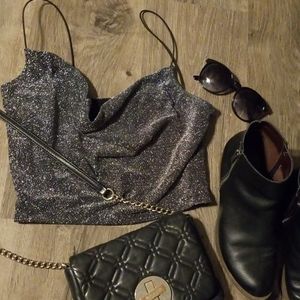 H&m nwt cowl neck cropped tank